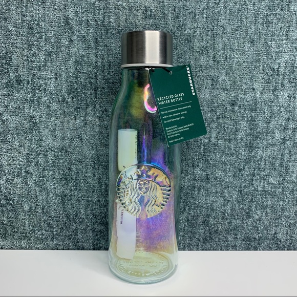 Starbucks Accessories - Starbucks Iridescent Rainbow Glass Water Bottle